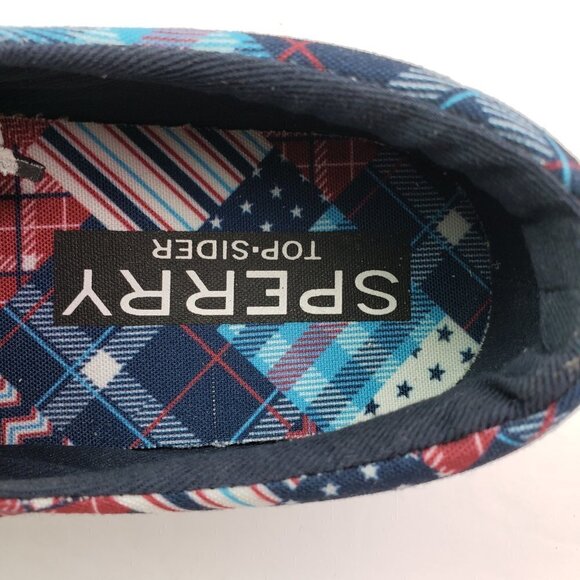 NEW Sperry Crest Vibe Madras Womens Size 6 Multi Patchwork Slip On Sneaker Shoes - Picture 10 of 10